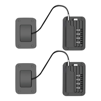 2 Pieces Locks with Password for Refrigerator Freezer Door - Black