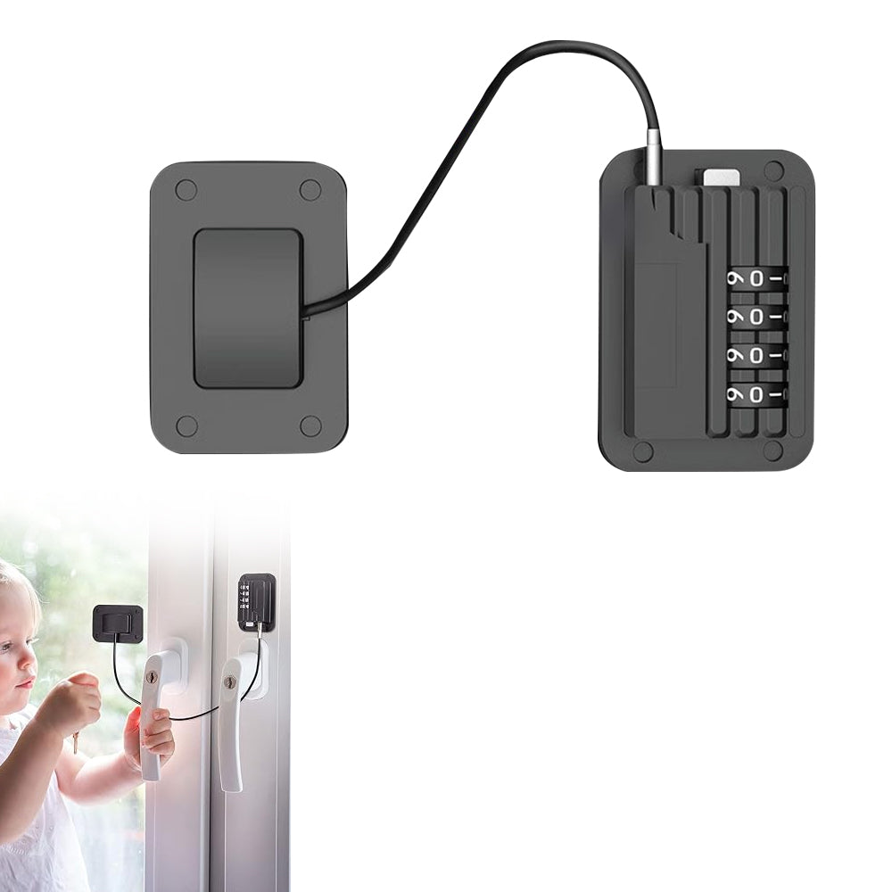 2 Pieces Locks with Password for Refrigerator Freezer Door - Black