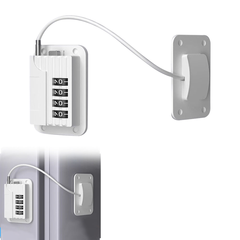 2 Pieces Locks with Password for Refrigerator Freezer Door - White