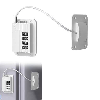 2 Pieces Locks with Password for Refrigerator Freezer Door - White