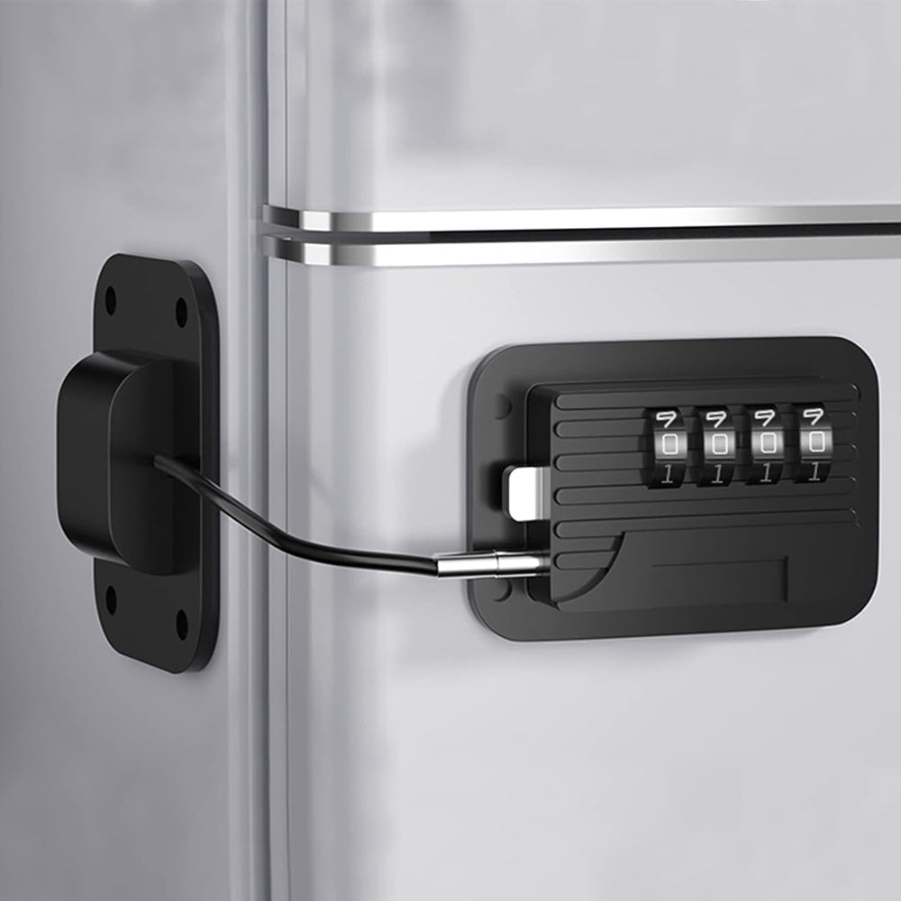 2 Pieces Locks with Password for Refrigerator Freezer Door - Black