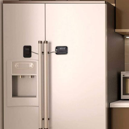 2 Pieces Locks with Password for Refrigerator Freezer Door - Black