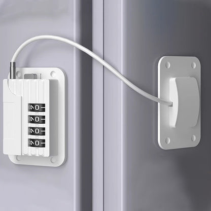 2 Pieces Locks with Password for Refrigerator Freezer Door - White