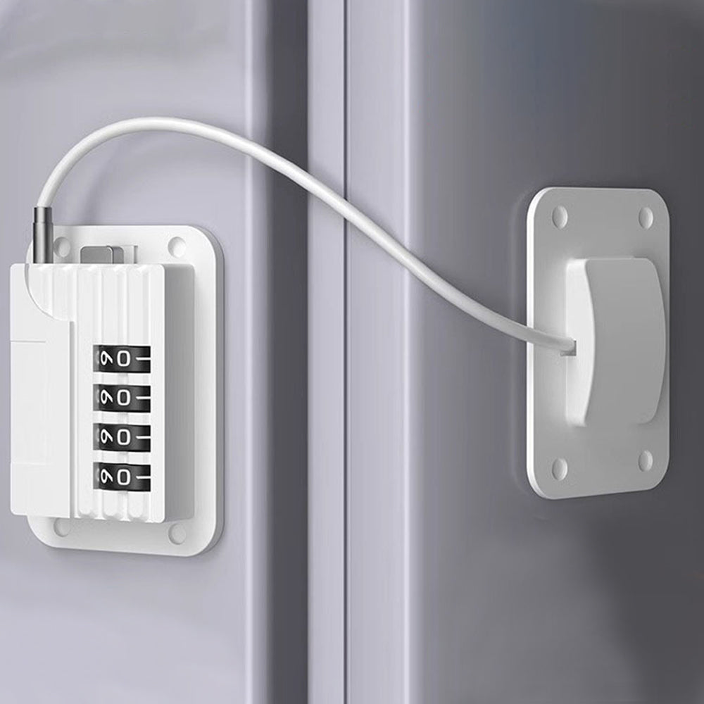 Proof Refrigerator Fridge Freezer Door Lock Child Safety Password Locks White