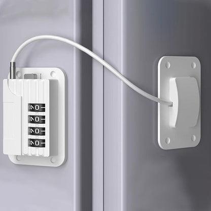 Proof Refrigerator Fridge Freezer Door Lock Child Safety Password Locks White