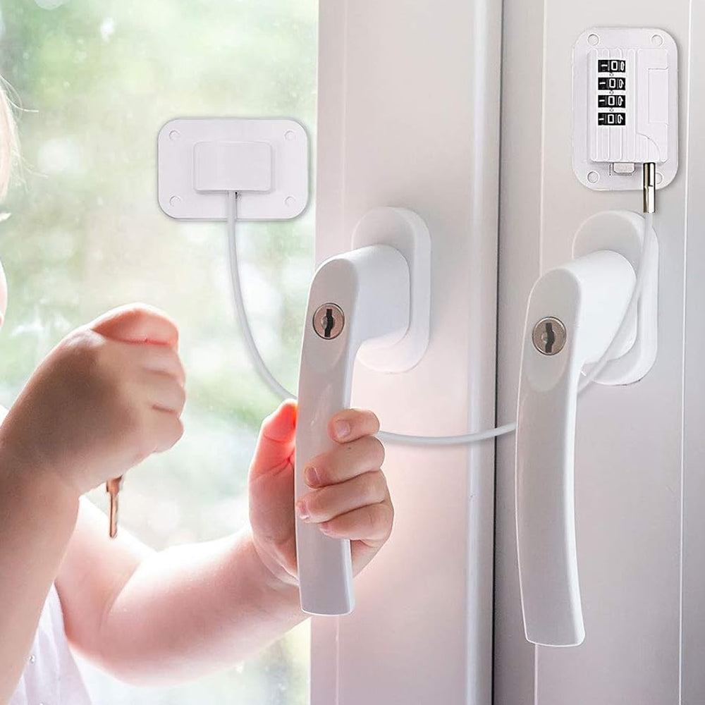 2 Pieces Locks with Password for Refrigerator Freezer Door - White