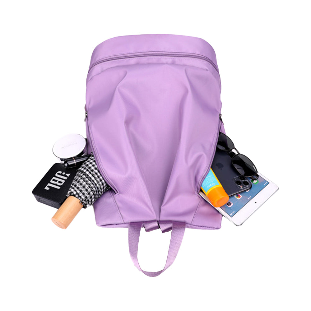 Travel Sports Dry and Wet Separation Backpack with Shoes Compartment Purple