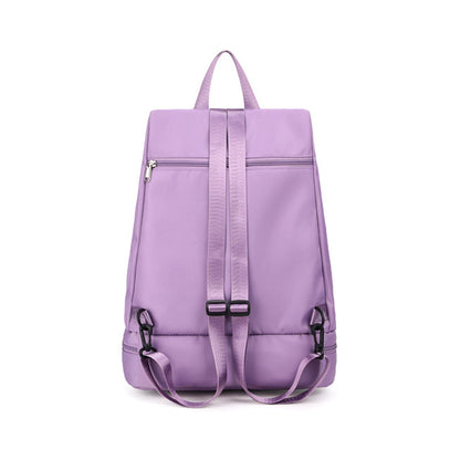 Travel Sports Dry and Wet Separation Backpack with Shoes Compartment Purple