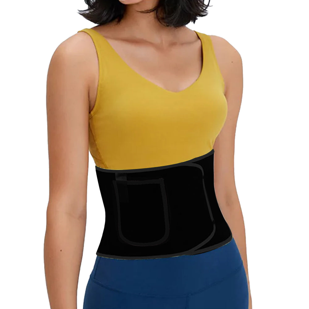 Waist Trainer Sweat Band Sport Waist Shaper Belt for Men Women Black