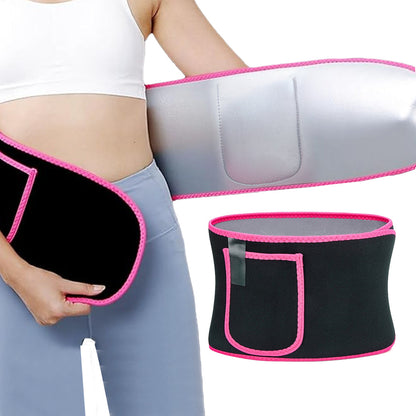 Waist Trainer Sweat Band Sport Waist Shaper Belt for Men Women Pink