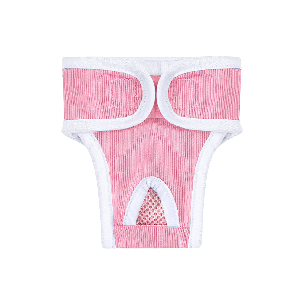 2Pcs Reusable Female Dog Nappy Diapers Hygiene Sanitary Pants Underpants Pink