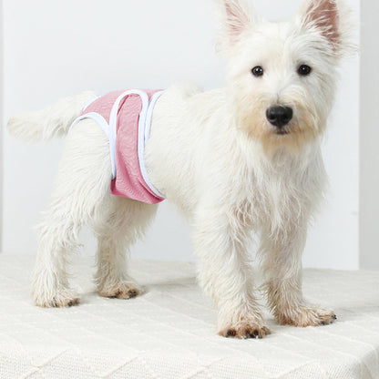 2Pcs Reusable Female Dog Nappy Diapers Hygiene Sanitary Pants Underpants Pink