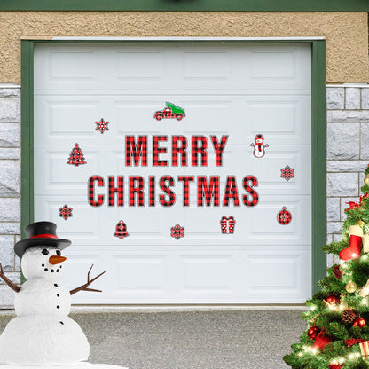 24-Piece Magnetic Christmas Garage Door Decoration Set Garage Door Decorative Decal Xmas Party Decor