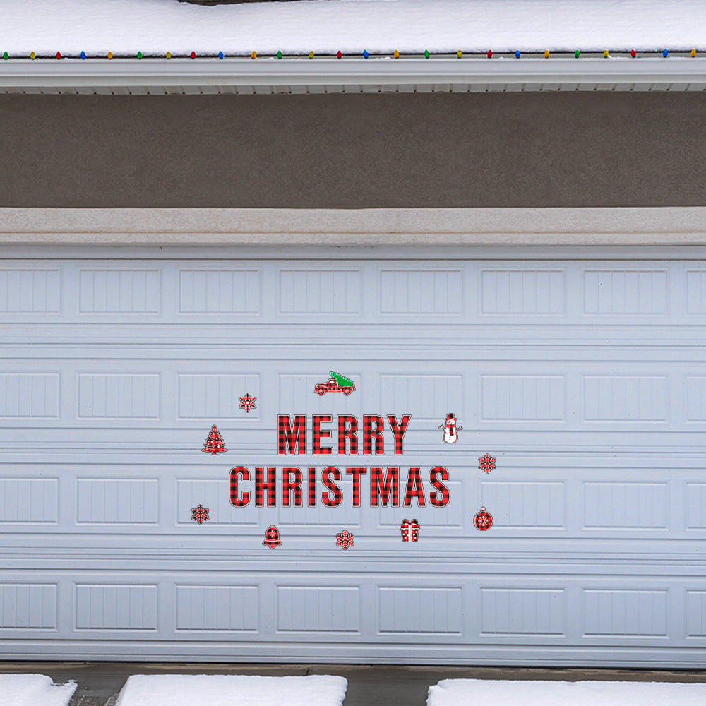 24-Piece Magnetic Christmas Garage Door Decoration Set Garage Door Decorative Decal Xmas Party Decor