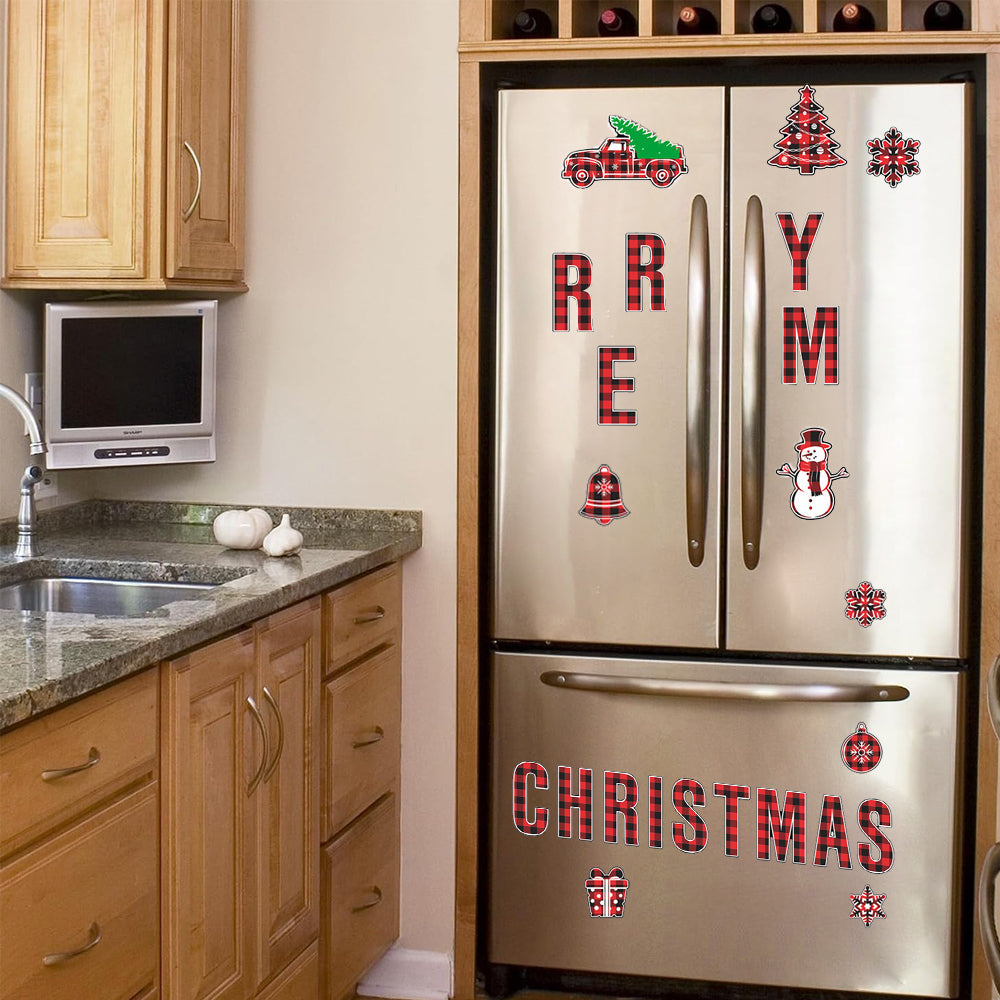 24-Piece Magnetic Christmas Garage Door Decoration Set Garage Door Decorative Decal Xmas Party Decor