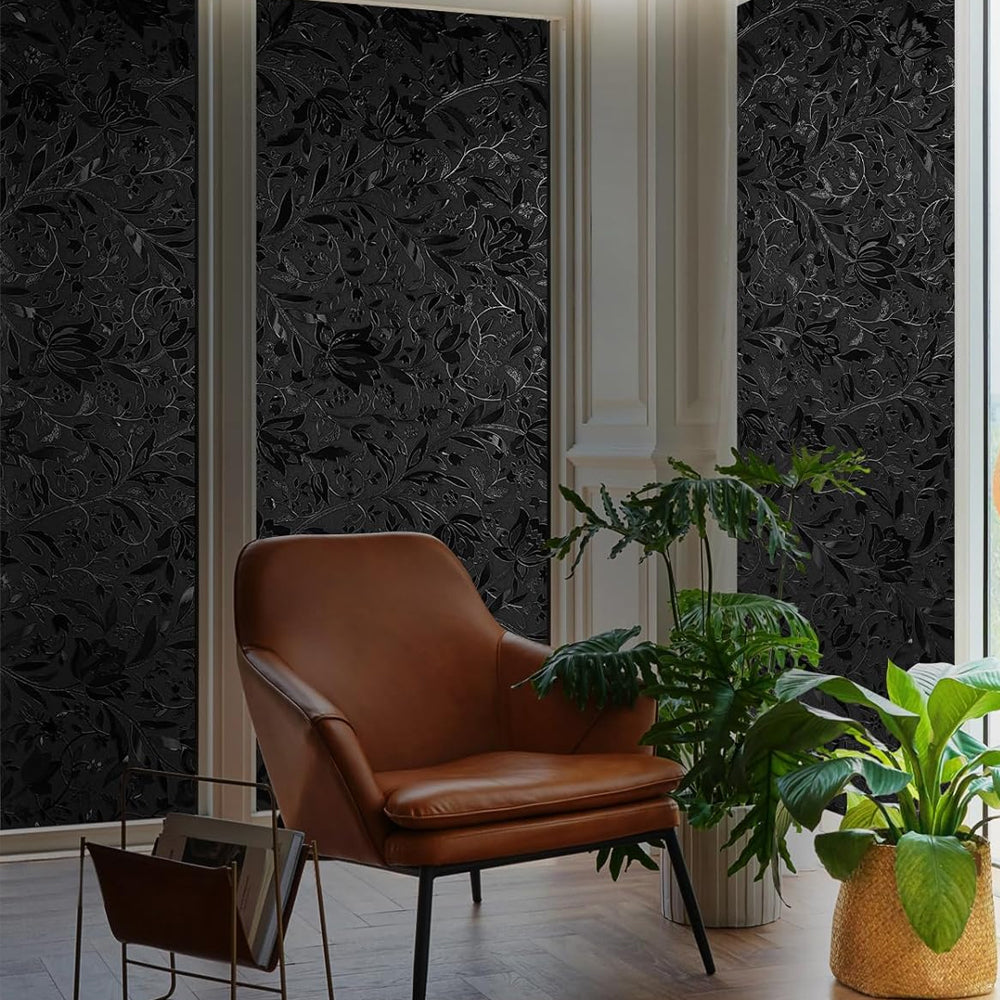 Static Cling Blackout Window Film Window Privacy Film Sun Blocking Style 1