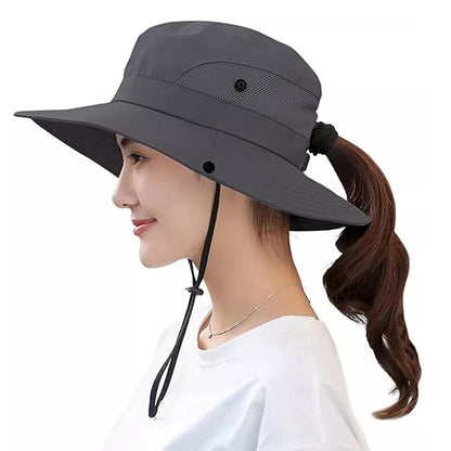Bucket Hat Wide Brim Sun Hat Hiking Fisherman Hat Orange
