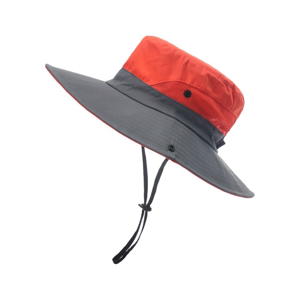 Bucket Hat Wide Brim Sun Hat Hiking Fisherman Hat Orange