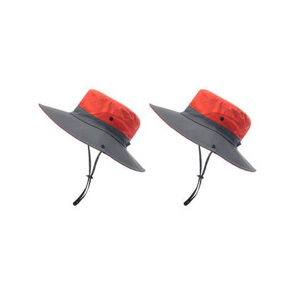 Bucket Hat Wide Brim Sun Hat Hiking Fisherman Hat Orange