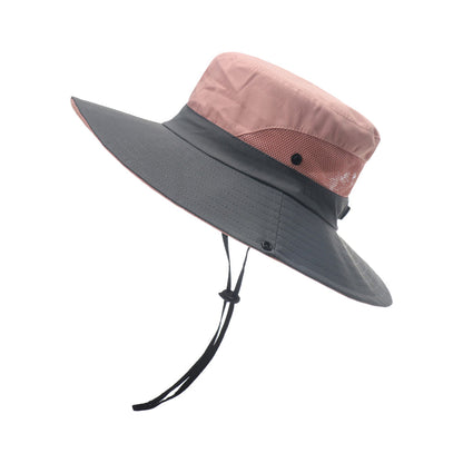 Bucket Hat Wide Brim Sun Hat Hiking Fisherman Hat Pink