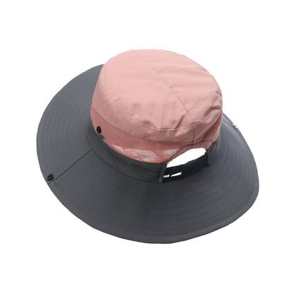 Bucket Hat Wide Brim Sun Hat Hiking Fisherman Hat Pink