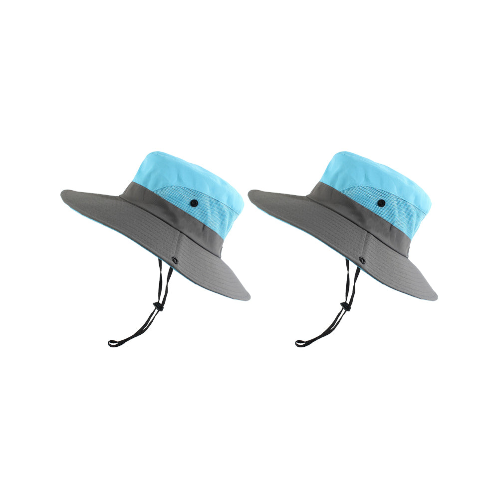 Bucket Hat Wide Brim Sun Hat Hiking Fisherman Hat Blue
