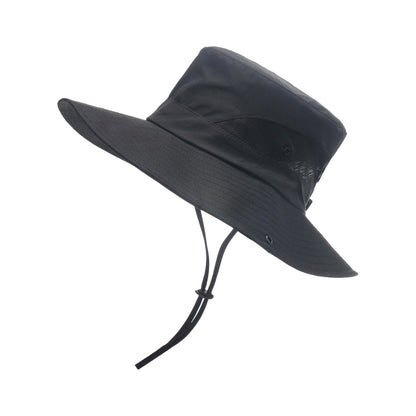Bucket Hat Wide Brim Sun Hat Hiking Fisherman Hat Black