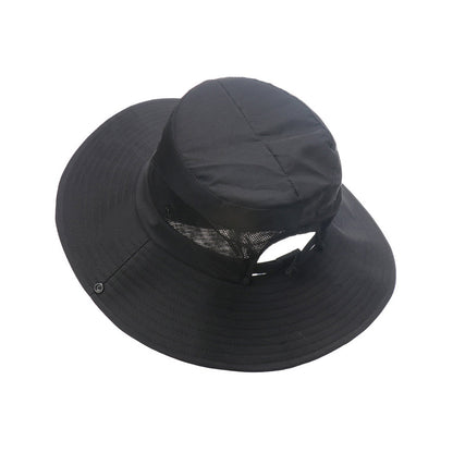 Bucket Hat Wide Brim Sun Hat Hiking Fisherman Hat Black