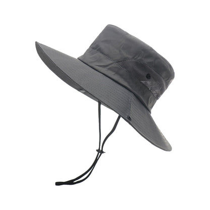 Bucket Hat Wide Brim Sun Hat Hiking Fisherman Hat Grey