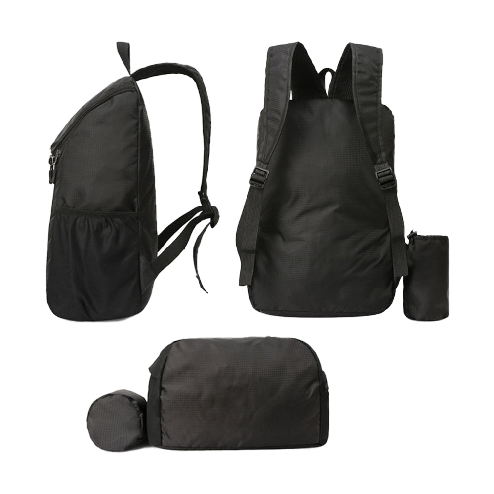 Foldable Travel Backpack Water-resistant Outdoor Sports Backpack Camping Hiking Bag Black