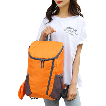 Foldable Travel Backpack Water-resistant Outdoor Sports Backpack Camping Hiking Bag Orange