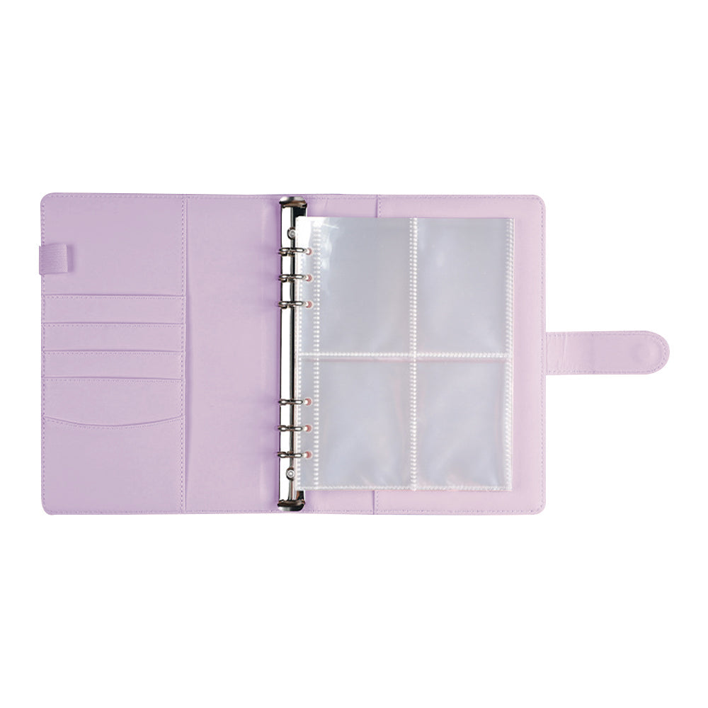 100 Envelope Challenge Binder Budget Planner Savings Book with 200 Card Slots Purple