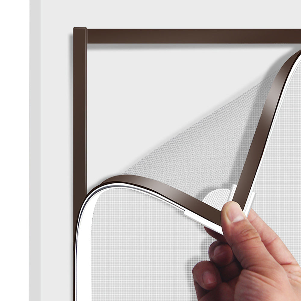 Adjustable DIY Magnetic Window Screen Fiberglass Mesh Screen White