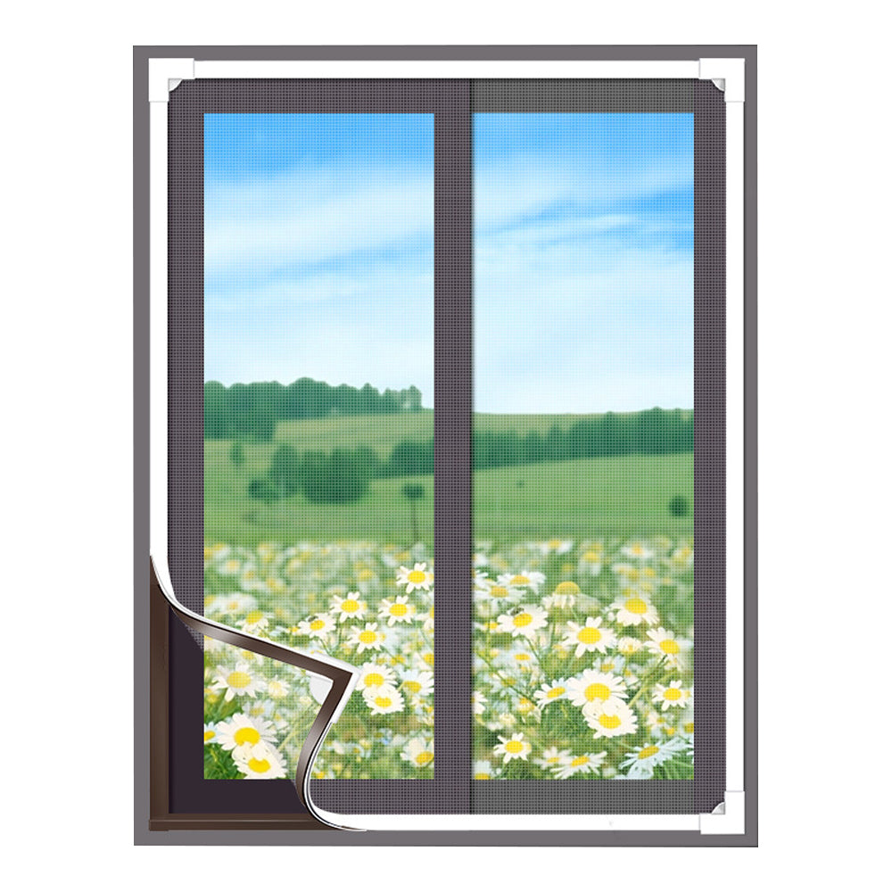 Adjustable DIY Magnetic Window Screen Fiberglass Mesh Screen White