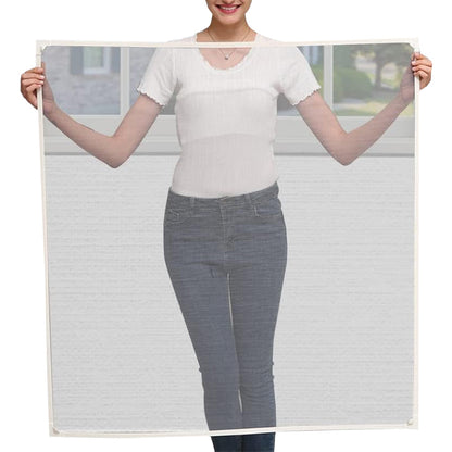 Adjustable DIY Magnetic Window Screen Fiberglass Mesh Screen White
