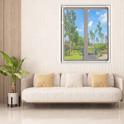 Adjustable DIY Magnetic Window Screen Fiberglass Mesh Screen White