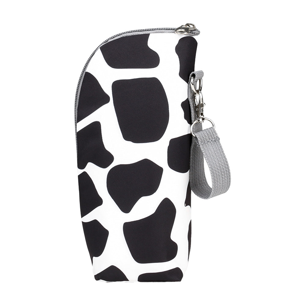 Portable Baby Feeding Milk Bottle Warmer Bag Insulation Thermal Bag Baby Bottle Holder White and Black