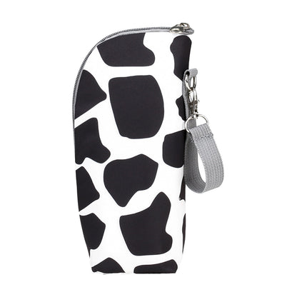 Portable Baby Feeding Milk Bottle Warmer Bag Insulation Thermal Bag Baby Bottle Holder White and Black
