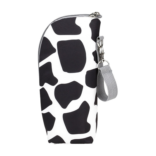 Portable Baby Feeding Milk Bottle Warmer Bag Insulation Thermal Bag Baby Bottle Holder White and Black