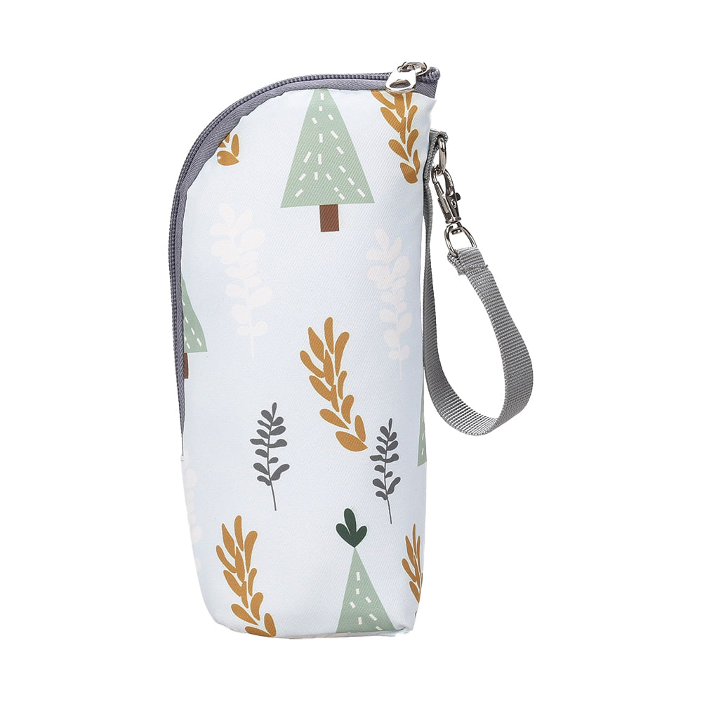 Portable Baby Feeding Milk Bottle Warmer Bag Insulation Thermal Bag Baby Bottle Holder White