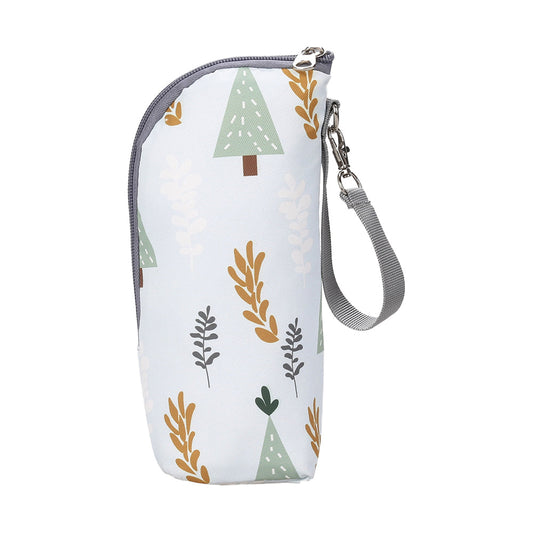 Portable Baby Feeding Milk Bottle Warmer Bag Insulation Thermal Bag Baby Bottle Holder White