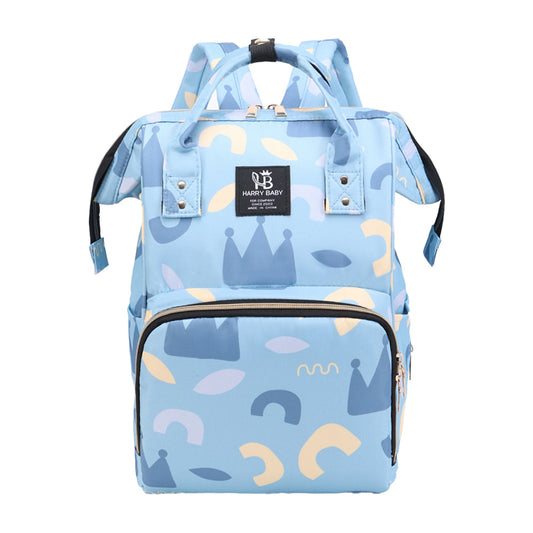 Multifunctional Mommy Bag Large Capacity Diaper Backpack Maternity Bag Blue