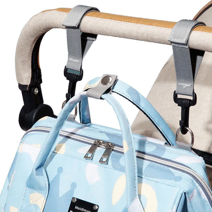 Multifunctional Mommy Bag Large Capacity Diaper Backpack Maternity Bag Blue