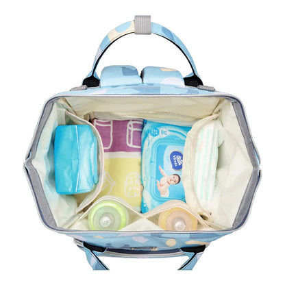 Multifunctional Mommy Bag Large Capacity Diaper Backpack Maternity Bag Blue