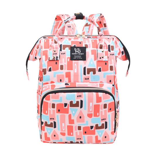Multifunctional Mommy Bag Large Capacity Diaper Backpack Maternity Bag Pink