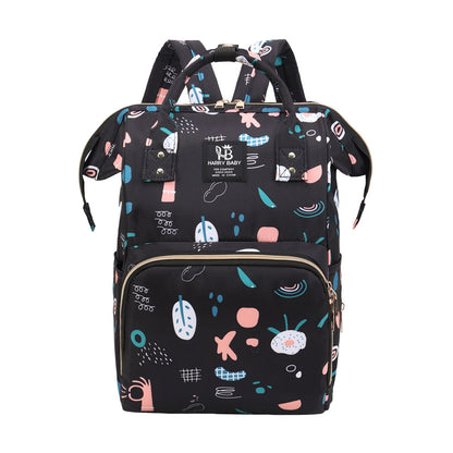 Multifunctional Mommy Bag Large Capacity Diaper Backpack Maternity Bag Black