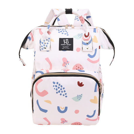 Multifunctional Mommy Bag Large Capacity Diaper Backpack Maternity Bag Light Pink