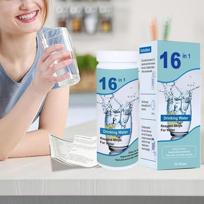 16 in 1 Drinking Water Test Kit Strips Home Water Quality Test for Tap Easy Use