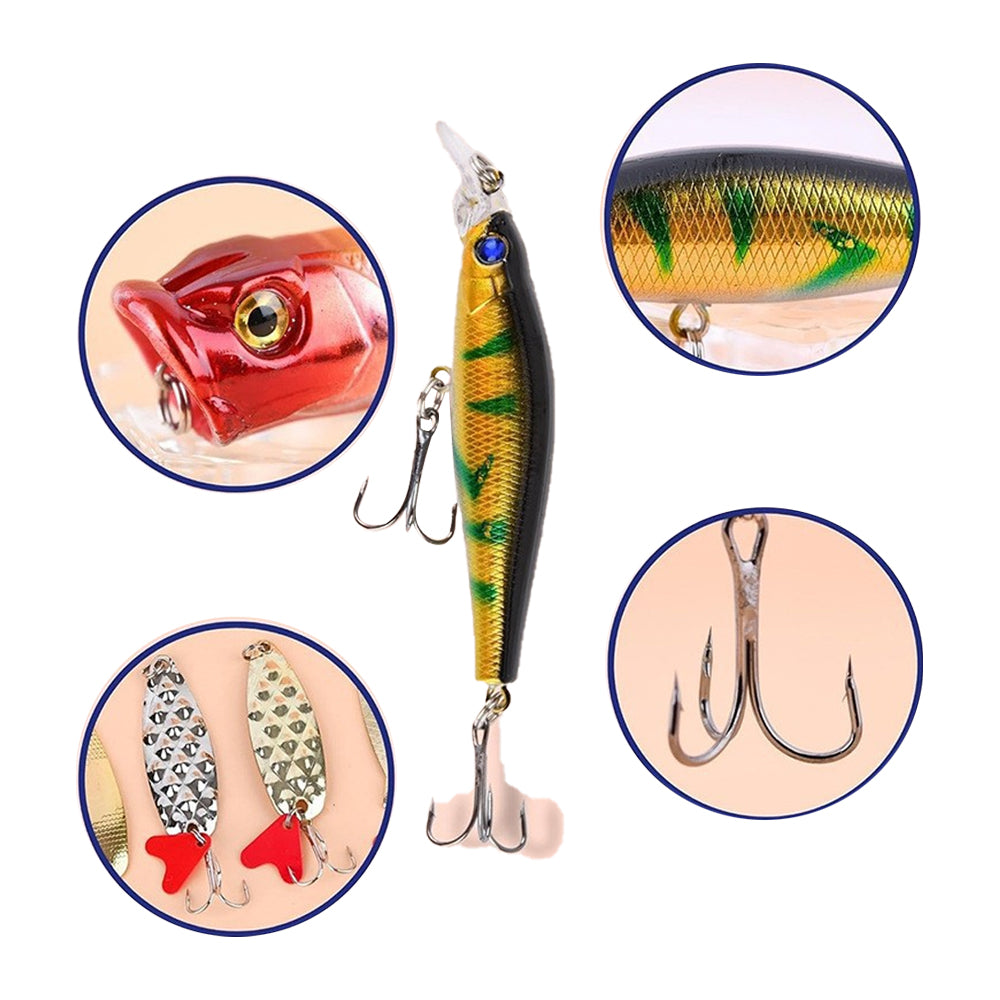 2 Pieces 24 Days Fishing Baits Set Christmas Advent Calendar