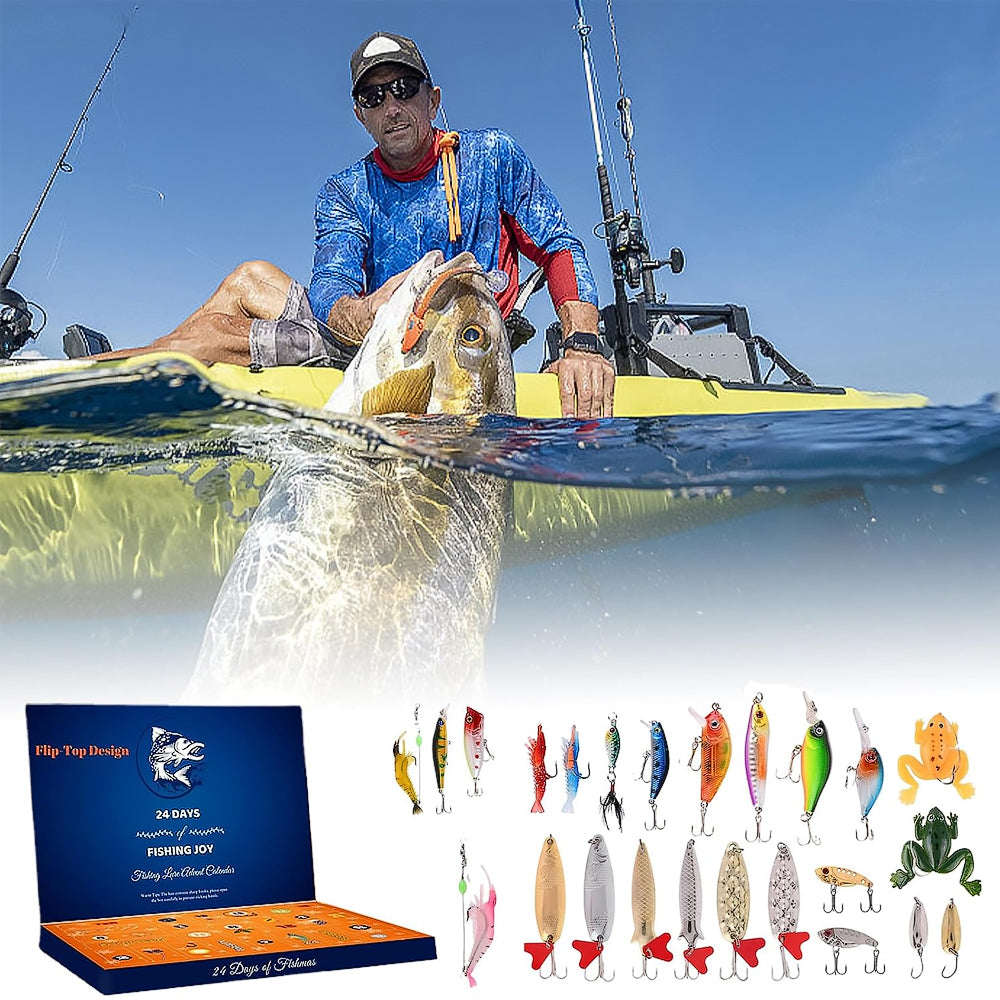 24 Days Fishing Baits Set Christmas Advent Calendar